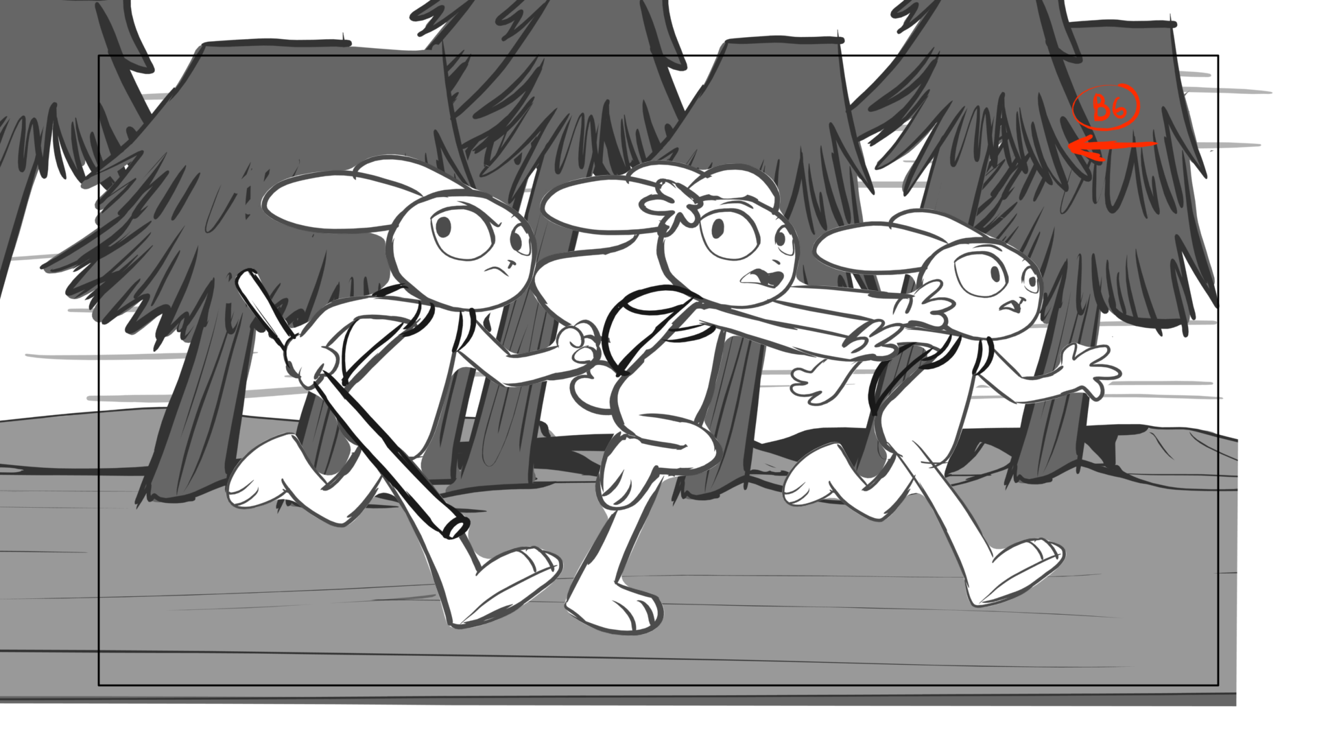 Venom Wars — Escena 8, panel 1, storyboard by Melissa Ballesteros